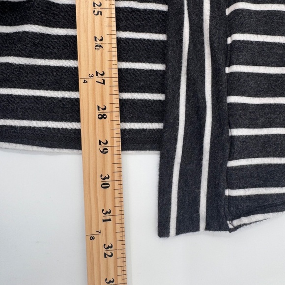 41 Hawthorn Cardigan Women 2X Gray White Striped Long Sleeve Stretch Topper - Picture 12 of 13